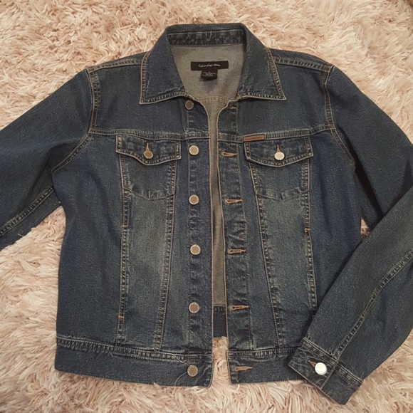 2000s Calvin Klein Jean Jacket sz M - Picture 2 of 4